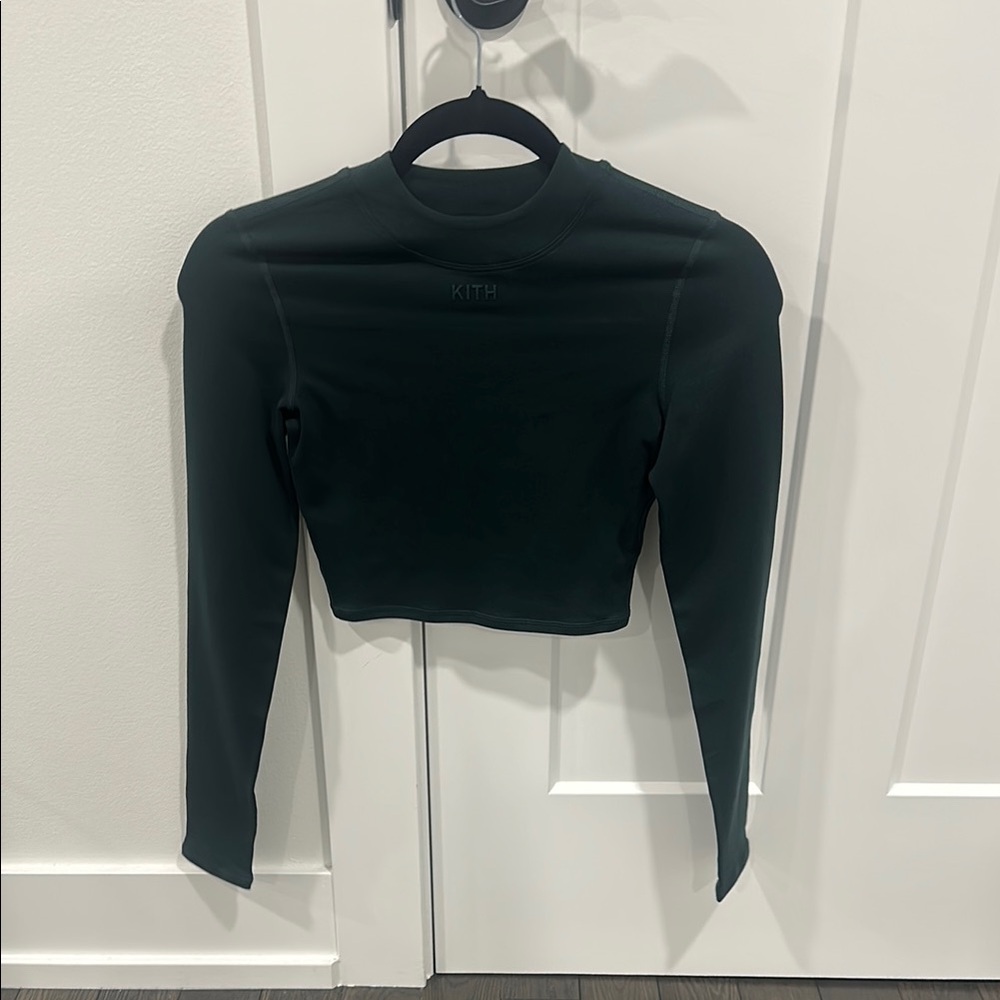 Kith Black Fitted Long Sleeve Crop Top